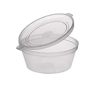 (image for) LONDON LIDS LTD LLL PLASTIC SAUCE CUP HINGED LID 1OZ
