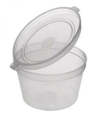(image for) LONDON LIDS LTD LLL PLASTIC SAUCE CUP HINGED LID 4OZ