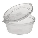 (image for) LONDON LIDS LTD LLL PLASTIC SAUCE CUP HINGED LID 2OZ