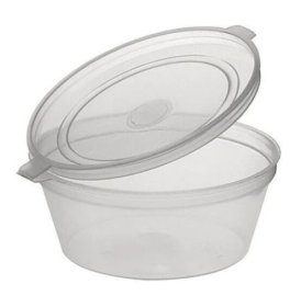 (image for) LONDON LIDS LTD LLL PLASTIC SAUCE CUP HINGED LID 2OZ