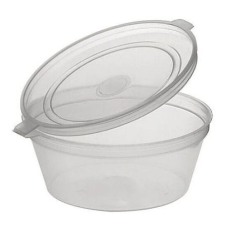 (image for) LONDON LIDS LTD LLL PLASTIC SAUCE CUP HINGED LID 2OZ