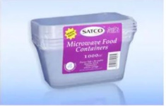 (image for) SATCO PLASTIC CONT+LID M/W 4S