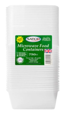 (image for) SATCO PLASTIC CON+LID M/W 25S
