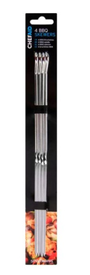 (image for) CHEF AID BBQ SKEWERS METAL -4S