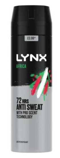 (image for) LYNX DEODORANT AFRICA PM3.99 - 200ML
