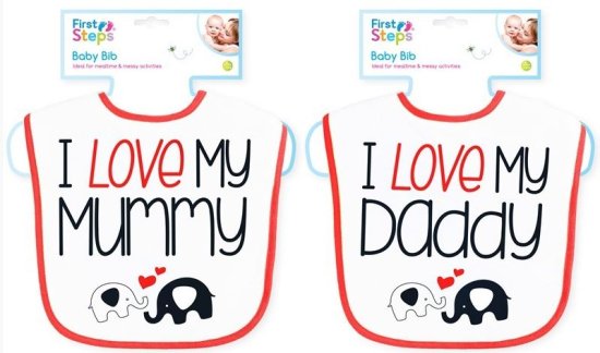 (image for) FIRST STEP BABY BIB ILOVEDADDY
