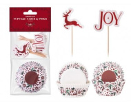 (image for) XMAS CUPCAKE CASES+PICK RED