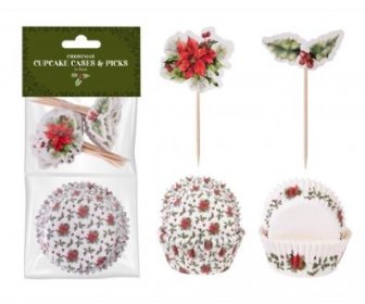 (image for) XMAS CUPCAKE CASES+PICK GREEN