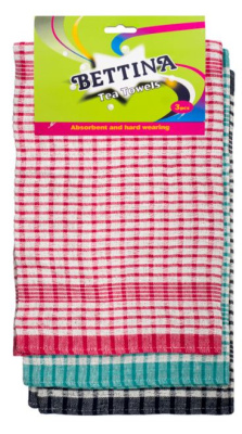 (image for) BETTINA COTTON TEA TOWELS-3PC