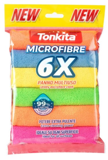 (image for) TONKITA MICROFIBRE CLOTHS ASSORTED - 6S