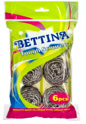 (image for) BETTINA STAINLESS STEEL SCOURERS-6PC