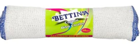 (image for) BETTINA DISHCLOTHS 100% COTTON-10PC
