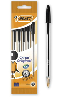 (image for) BIC CRYSTAL PEN BLACK BOX