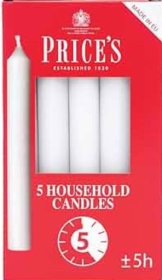(image for) PRI HOUSEHOLD CANDLE WHITE 5HR