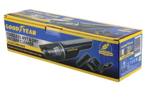 (image for) GOODYEAR CORDLESS CAR VACUUM CLEANER RECHARGEABLE - STD