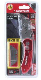 (image for) DEKTON INDUSTRIAL FOLD BLACK KNIFE WITH SK5 BLADES - STD