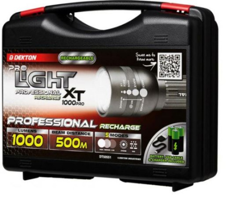 (image for) DEKTON PRO LIGHT RECHARHE TORCH - 1000LU