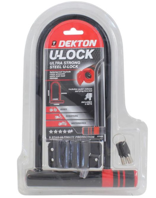 (image for) DEKTON U-LOCK STEEL WITH 2 KEYS - 235MM