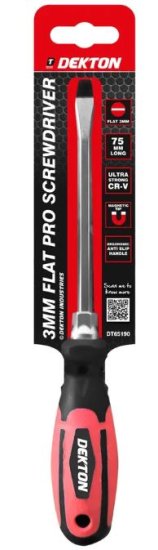 (image for) DEKTON FLAT 3MM PRO SCREWDRIVER - 75MM