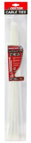 (image for) DEKTON 10PC 9MM X 500MM WHITE CABLE TIE - 10S