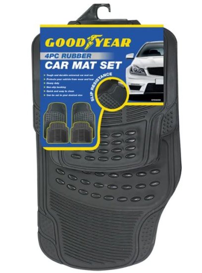 (image for) GOODYEAR HEAVY DUTY CAR MAT SET - 4PC