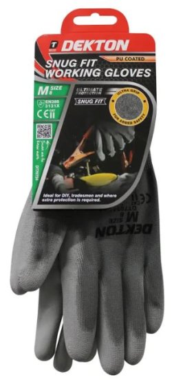 (image for) DEKTON SNUG FIT PU COATED WORKING GLOVES - 8 /M