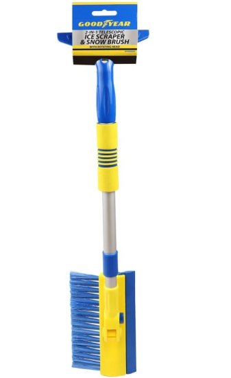 (image for) GOOD YEAR 2IN1 TELESCOPIC ICE SCRAPER & SNOW BRUSH