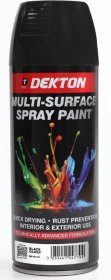 (image for) DEKTON MULTI-SURFACE SPRAY PAINT BLACK GLOSS - BLACK