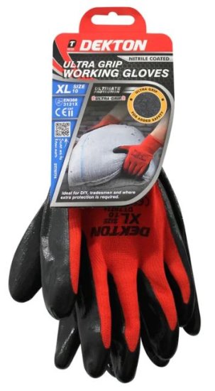 (image for) DEKTON ULTRA GRIP NITRILE COATED WORKING GLOVES - 10/XL