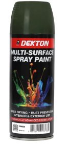 (image for) DEKTON MULTI-SURFACE SPRAY PAINT GREEN - 400ML