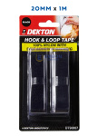 (image for) DEKTON BLACK HOOK & LOOP NYLON WITH BACKING GLUE 1M - 20MM