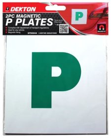 (image for) DEKOTN CAR MAGNETIC 'P' PLATE 2 PACK - STD