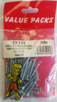 (image for) FAST PAK VALUE PACKS TWINTHREAD WOOD SCREWS ZINC PLATED - 7X1 1/4 - 40S
