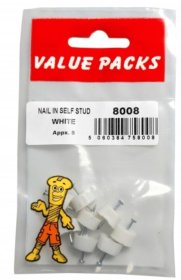 (image for) FAST PAK VALUE PACKS NAIL IN SELF STUD WHITE - 8S