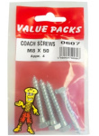(image for) FAST PAK VALUE PACKS COACH SCREWS - M8 50 - 4S
