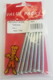 (image for) FAST PAK VALUE PACKS ROUND WIRE NAILS - 100MM - 100G