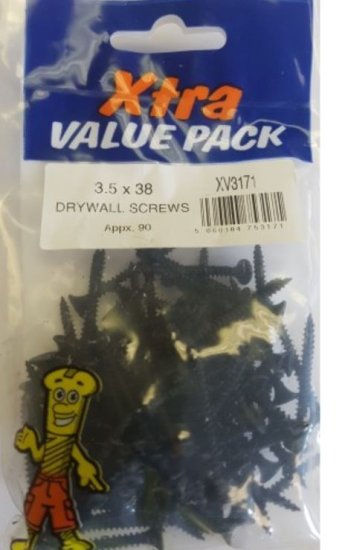 (image for) FAST PAK XTRA VALUE PACKS DRYWALL SCREWS - 3.5X38 - 100S
