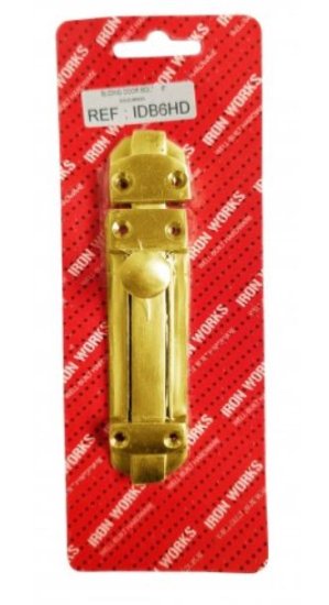 (image for) FAST PAK HEAVY BRASS DOOR BOLT - 6INCH -