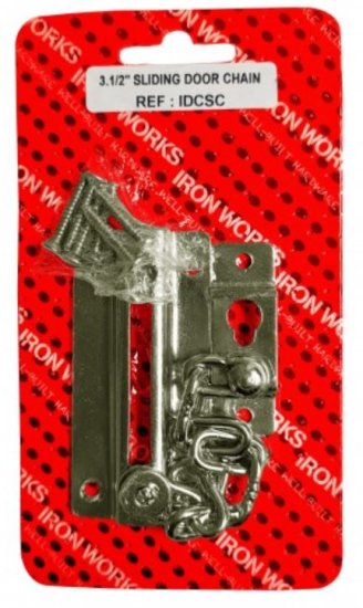 (image for) FAST PAK CARDED SLIDING DOOR CHAIN CHROMED - 3.5INCH