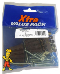 (image for) FAST PAK XTRA VALUE PACKS BROWN WALL PLUGS & SCREWS - 10X2 - 30S