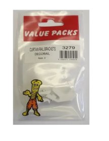 (image for) FSAT PAK VALUE PACKS CURTAIN RAIL BRACKET DECORAIL - 2S