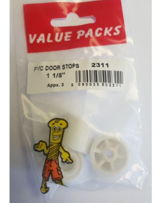 (image for) FAST PAK VALUE PACKS PVC DOOR STOPS - 1&1/8INCH - 3S