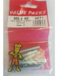 (image for) FAST PAK VALUE PACKS HEX BOLTS & NUTS ZINC PLATING - M6X40 - 6S