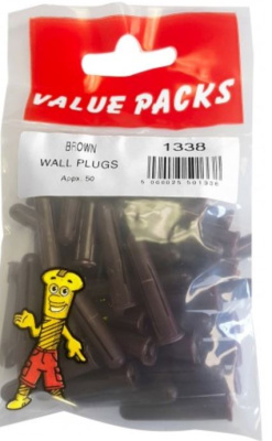 (image for) FAST PAK VALUE PACKS BROWN WALL PLUGS - 50S