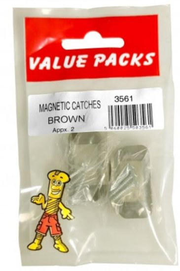 (image for) FAST PAK VALUE PACKS MAGNETIC CATCHES BROWN - 2S