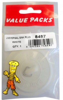 (image for) FAST PAK VALUE PACKS UNIVERSAL SINK PLUGS WHITE - STD