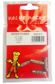 (image for) FAST PAK VALUE PACKS MIXED FUSES - 13X5X3AMP - 3S