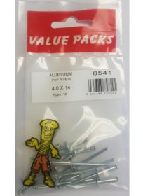 (image for) FAST PAK VALUE PACKS ALUMINIUM POP RIVETS - 4.0X14 - 12S