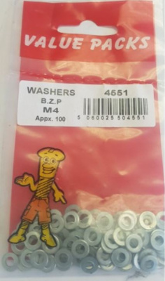 (image for) FAST PAK VALUE PACKS WASHERS B.Z.P - M4 - 100S