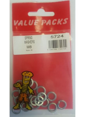 (image for) FAST PAK VALUE PACKS SPRING WASHERS - M8 - 20S